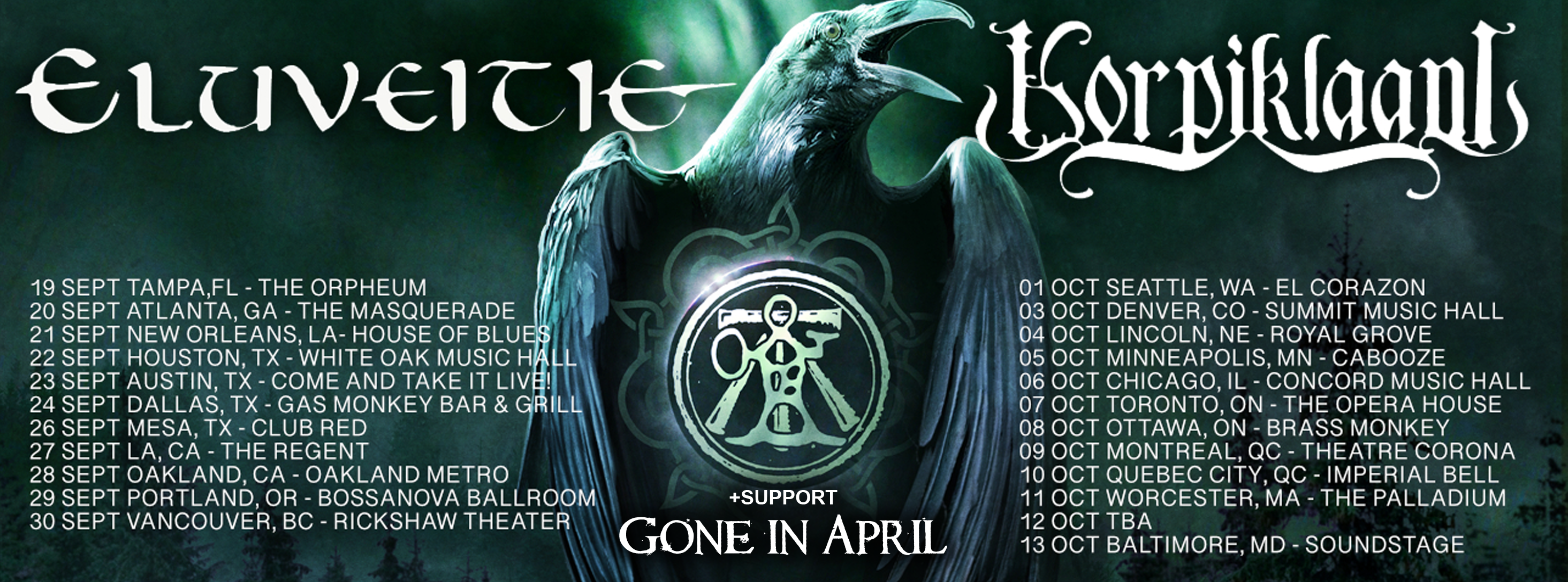 Gone in April North American tour 2019